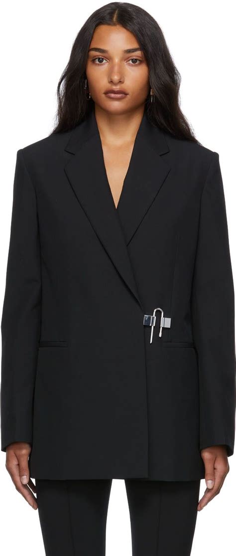 givenchy silk trim blazer|Givenchy coats for women.